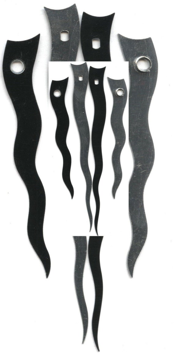 Funky WAVY Clock Hands Make Steampunk Jewelry 23820 PNK