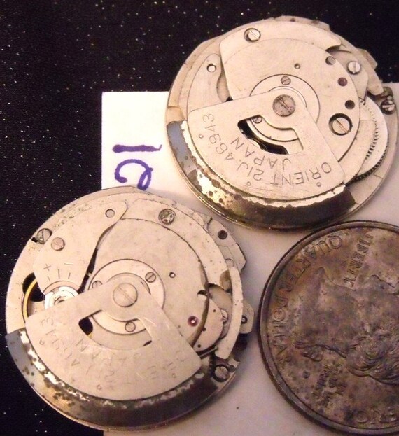 Two Large ORIENT Automatic Watch Movements With ROTATING