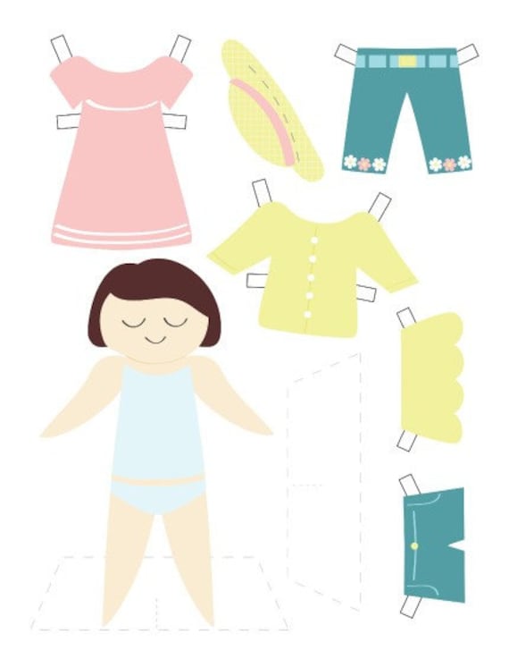 Girl Paper Doll Template Printable