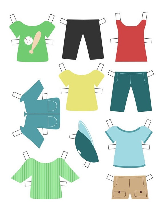 Paper Doll Boy Printable PDF