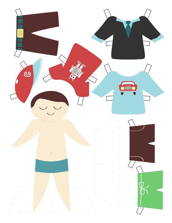 Paper Doll Boy Printable PDF