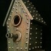 Industrial Steampunk Birdhouse Bronze copper Oddity Sculpture Statue Assemblage