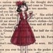 Original ACEO painting on vintage book page - London, 1950 - Mathilda Samples The Latest From Daddy's Vineyard