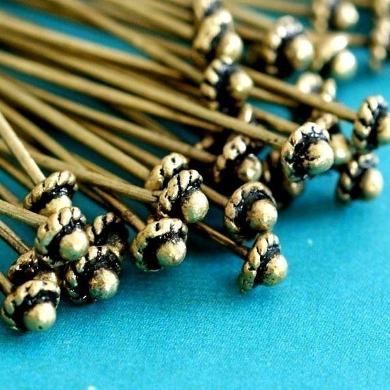 12pcs 52mm Antique Bronze Finish Alloy Headpins