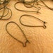 Nickel Free 48pcs Drop Antique Brass Kidney Earwire Hooks