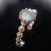 Romantic and Feminine opal ring - reclaimed/recycled .925 sterling silver custom sized