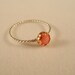 Pink Coral ring in recycled 14k Gold Filled setting w reclaimed 925 sterling band- custom size