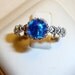 Dramatic, Romantic and Feminine opal ring - Blue reclaimed/recycled .925 sterling silver custom made in your size