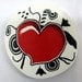 Polymer clay heart cane
