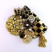 Vintage Brooch Bright Black and Bold Collage type