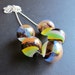 Carnivale...Hand Blown Glass Sterling Silver Necklace