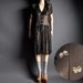 black sheer BUTTERFLY print babydoll dress s/m