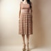RESERVED. 30s nude tiered lace dress. ruched cummerbund. xs/s