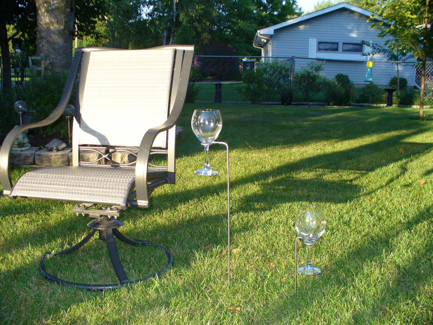 Set of 4 Outdoor Wine Glass Holders