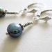 Peacock Freshwater Pearl Earrings - UK Seller SRA