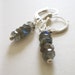 Butterfly Wing Faceted Labradorite Stack Earrings - UK Seller
