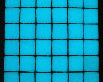 36 Amazing Blue Glow in the Dark Glass Tiles