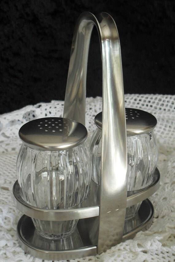 Vintage WMF Cromargan Germany Salt and Pepper Shakers