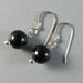 Basic Black Onyx Sterling Silver Gemstone Dangle Earrings