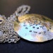 Custom Hammered Moon Secret Poetry Necklace in Sterling