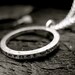Personalized Message Hand stamped Custom Eternity Necklace