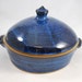 One Quart Casserole Cobalt Blue Stoneware Pottery