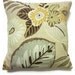 Two Gold Brown Gray Olive Green Pillow Covers Modern Floral Throw Toss Accent Covers 16 inch