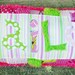 Personalized Custom name Pink and Lime Green Dream Appliqued Pillow