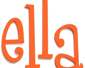 Custom Hand Painted Solid KiDs Wooden Nursery Letters - 10 inches