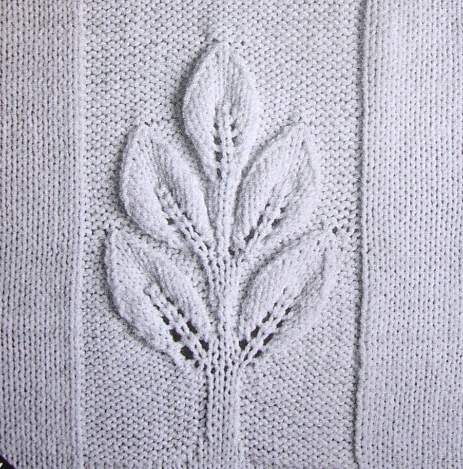 2 Tree knit stitch patterns .pdf format with free by MissMotleys