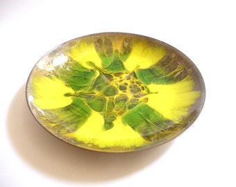 Modernist Psychedelic Enamel Bowl by Win Ng