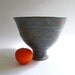 Large Modernist Handmade Studio Pottery Footed Fruit Bowl