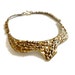 Handmade Modernist Dripped Brass Collar Necklace