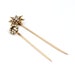 2 14K Art Nouveau Antique Gold Seed Pearl Circle Star Stick Pins