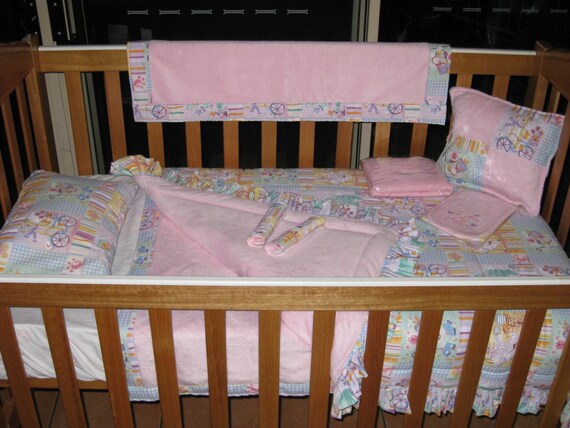 teddy bear cot bed sheet