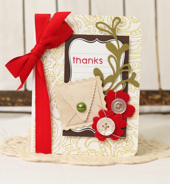 Handmade Thanks Card by pickleballchamp on Etsy