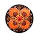 MARRAKECH felt brooch with freeform embroidery