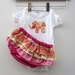 Exotic Elephant - wrap around ruffle diaper covers gift set - bloomers - onesie - outfit