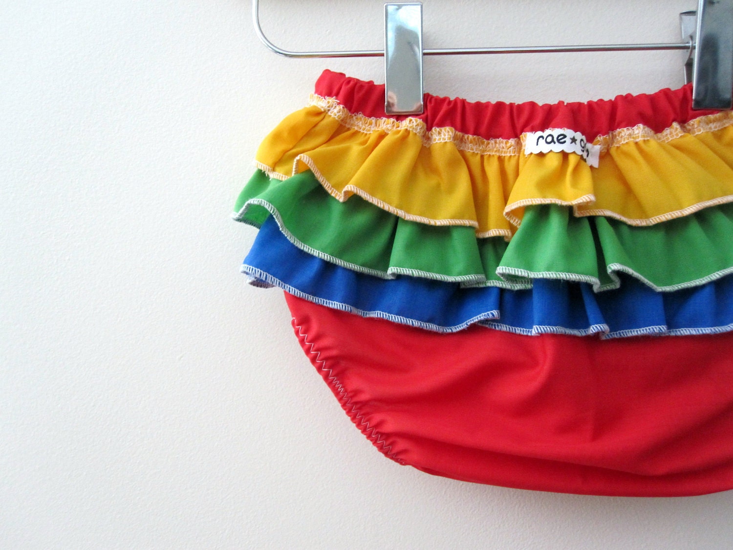 chidrens clothing Rainbow ruffle bloomers baby by RaeGun