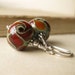 Wild Stone Lampwork glass Earrings in sterling silver