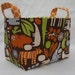 Fabric Organizer Bin Basket - Chocolate 2D Zoo - PLUS Matching Pacifier Clip