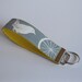 Fabric Keychain - KEY FOB/ WRISTLET- Gray Grey Birdie Spokes