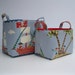 Storage and Organization - Fabric Organizer Container Bins - Set of 2 Nesting - Pirates Treasure Island