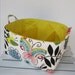 Diaper Caddy - Storage Container Organizer Bin Basket - Large Size - Separators - 3 Compartments - June Bugs Fabric