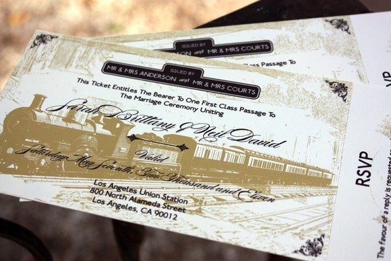 Train Wedding Invitations 9