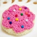 Frosted Sugar Cookie Brooch and Hair Clip in Pink