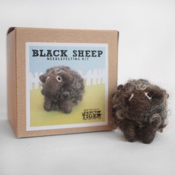 Items similar to Black Sheep Needle Felting Kit on Etsy