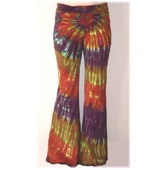 Items similar to Earth tone TIE DYE yoga pants tye dyed flares bell