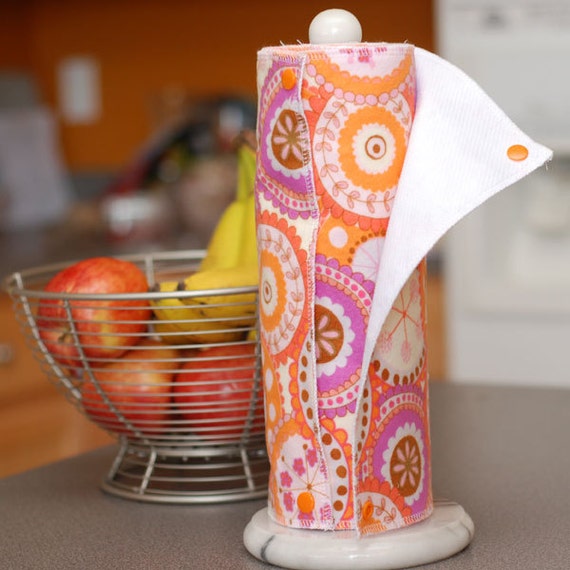 Custom Order Reusable Eco Friendly Snapping Paper Towel Set