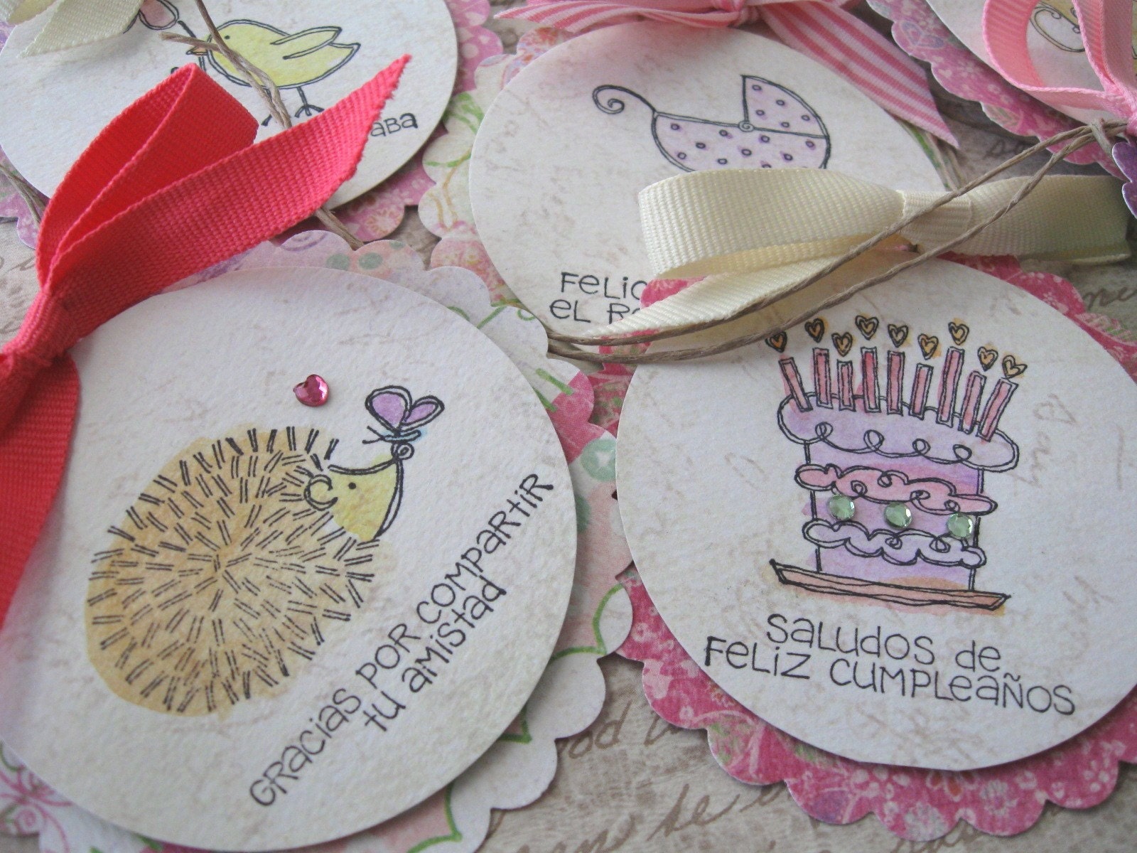 Spanish Gift Tag Set/6 All Occasion CLEARANCE